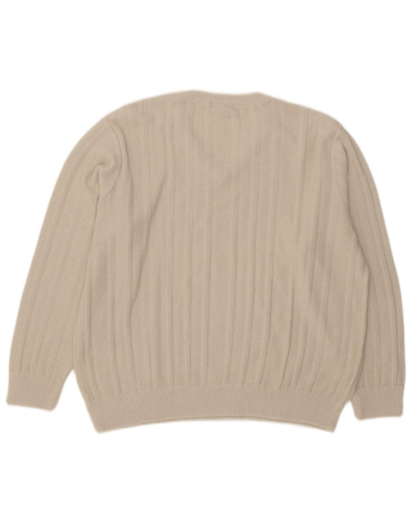 Marks & Spencer Pull col V pour homme en acrylique beige Large