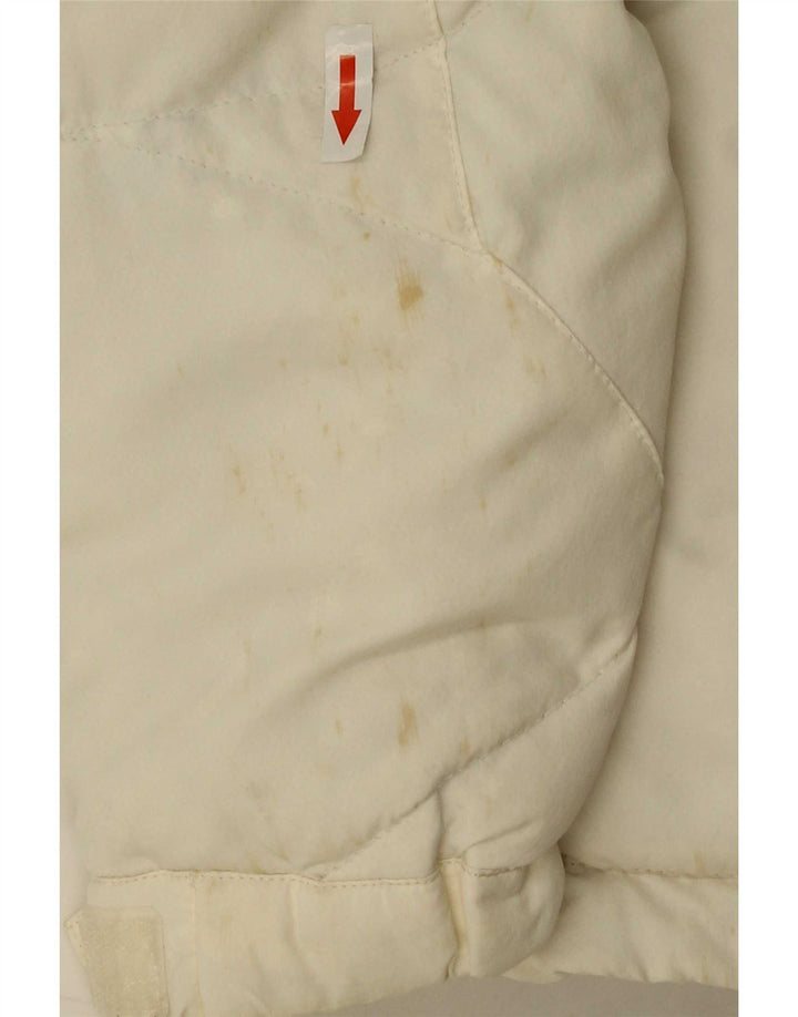 The North Face Veste matelassée à capuche pour femme UK 14 Medium White Nylon