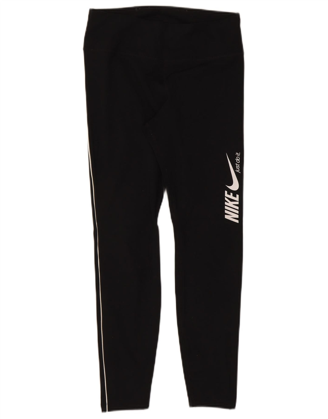 Nike Legging court graphique Dri Fit pour femme UK 12 Noir moyen Polyester