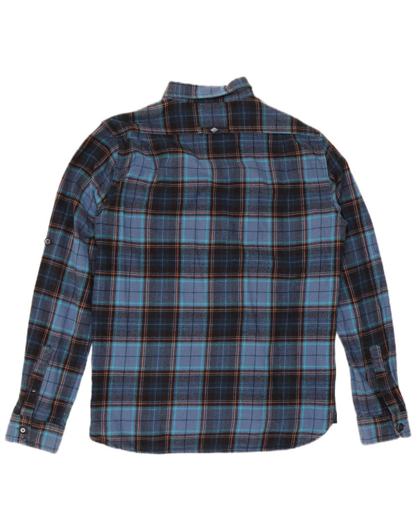 Superdry Chemise Flanelle XL Bleu Marine Carreaux Coton Homme
