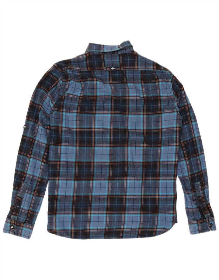 Superdry Chemise Flanelle XL Bleu Marine Carreaux Coton Homme