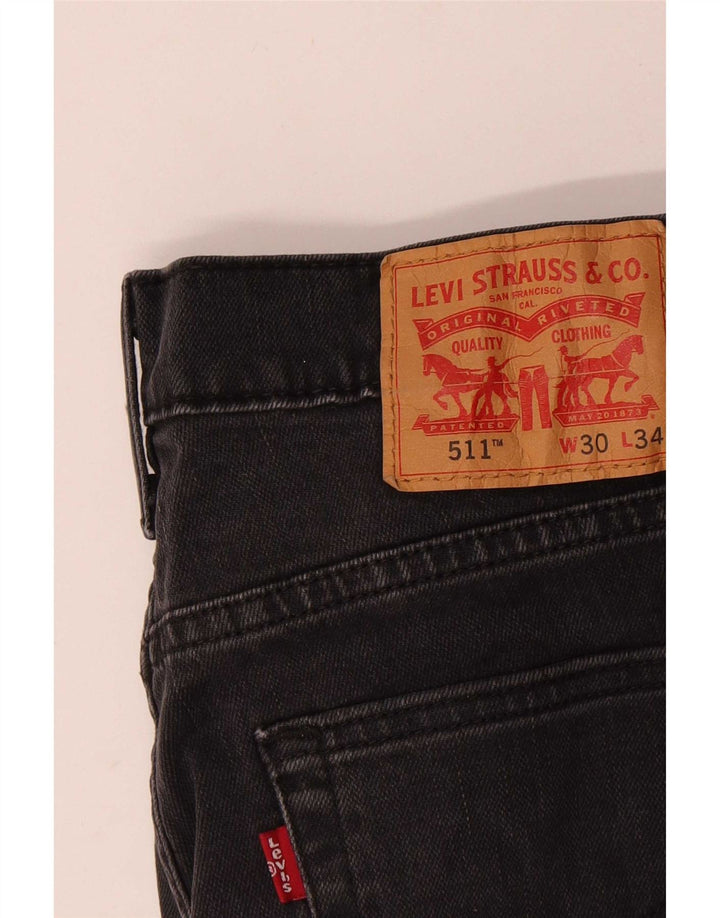 Levi's Jean Slim 511 Homme W30 L30 Noir Coton