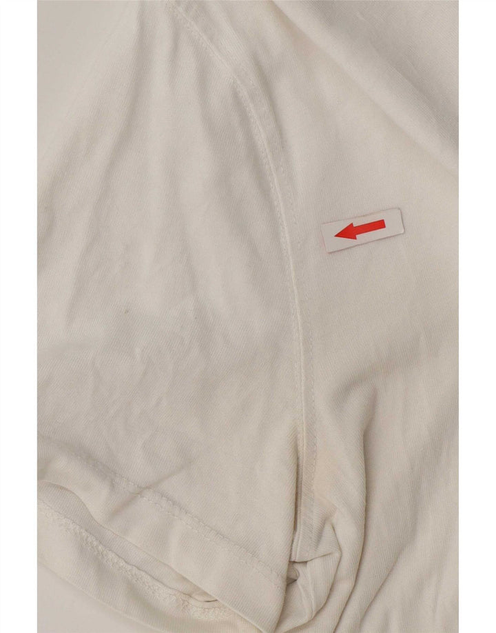 Hugo Boss Homme T-Shirt Top Coton Blanc Moyen