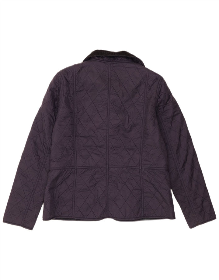 Barbour Veste matelassée pour femme UK 14 Large Bleu Marine Colourblock