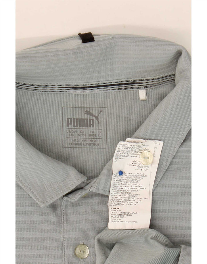 Puma Polo XL Homme Gris Rayure Polyester