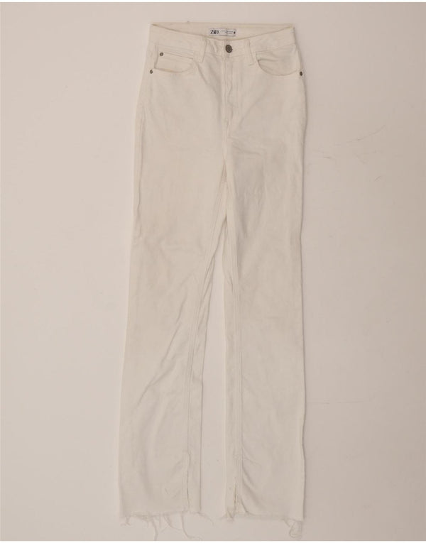 Zara Femme Jean Slim EU 36 XS W26 L32 Coton Blanc