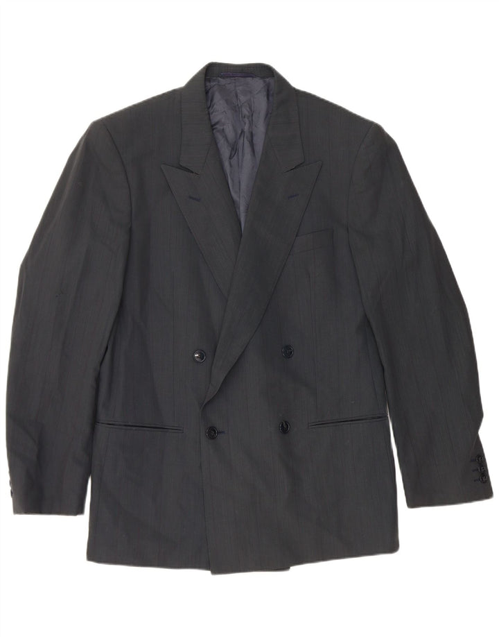 Mario Zegna Veste Blazer Croisée Homme IT 48 Laine Bleu Marine Moyen