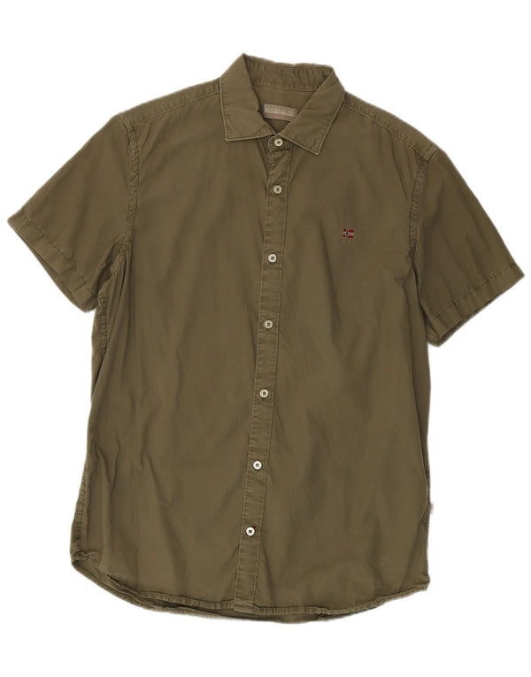 Napapijri Chemise à Manches Courtes Geographic Homme Kaki XL