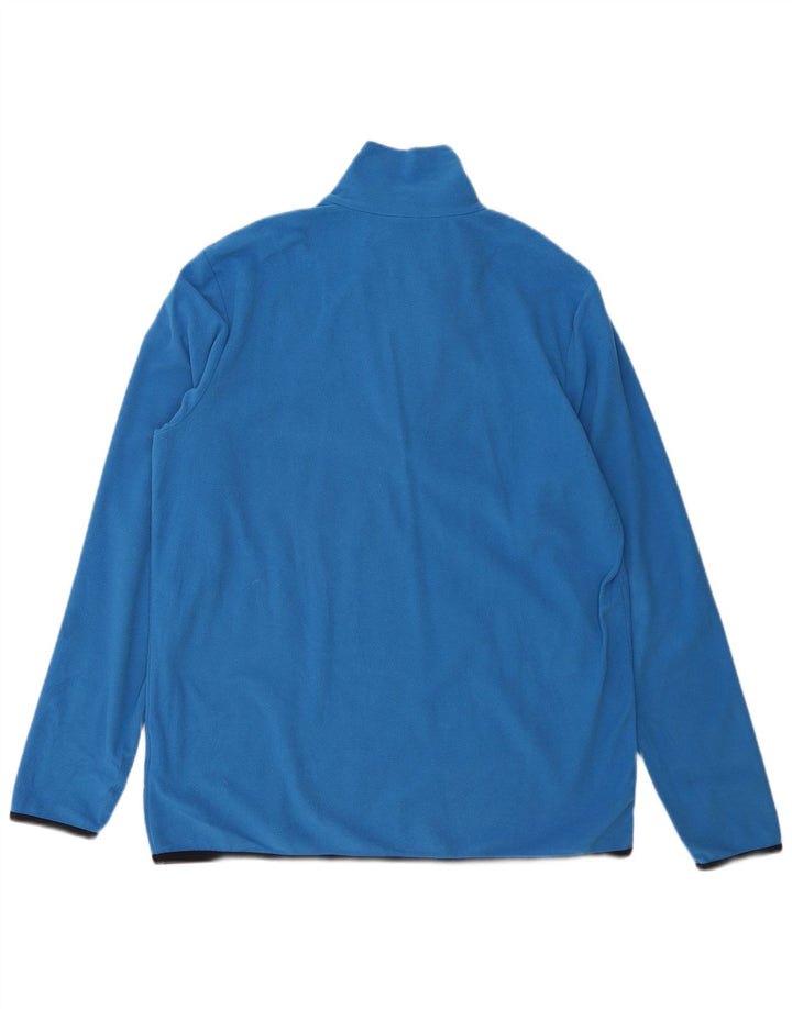 Lotto Pull polaire à col zippé pour homme 2XL Bleu Polyester