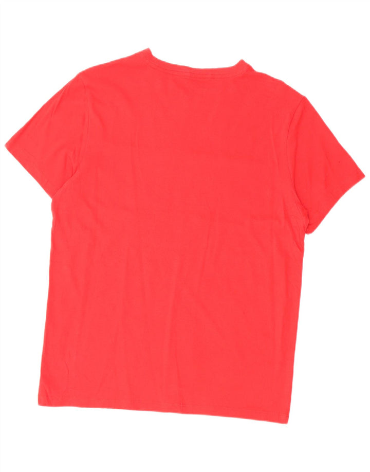 TOMMY HILFIGER T-Shirt Graphique Homme Rouge Moyen Colourblock Cotton