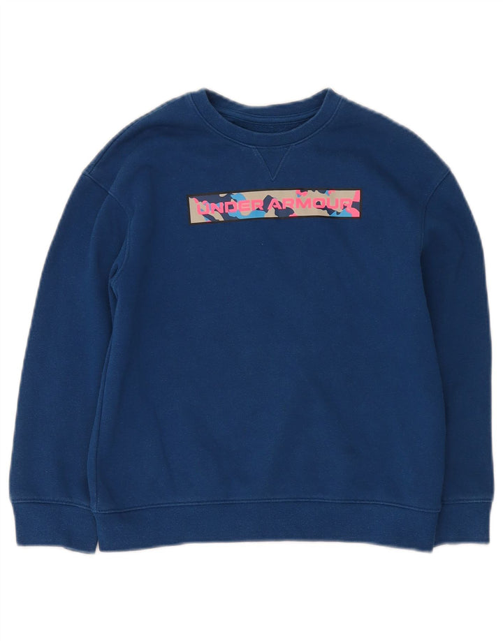 Under Armour Cold Gear Graphic Sweatshirt Jumper 7-8 ans Petit Bleu