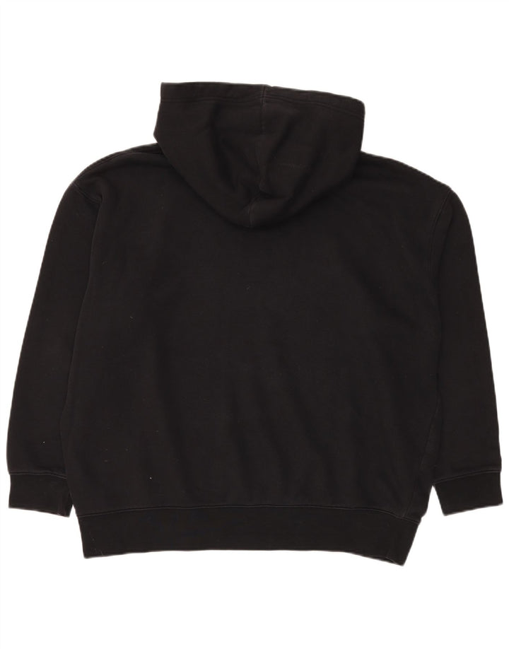 NIKE Pull à capuche coupe ample pour homme en coton noir moyen