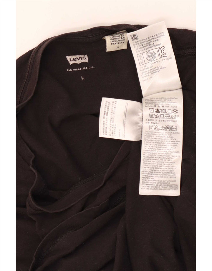 Levi's T-Shirt Graphique Femme UK 14 Large Noir