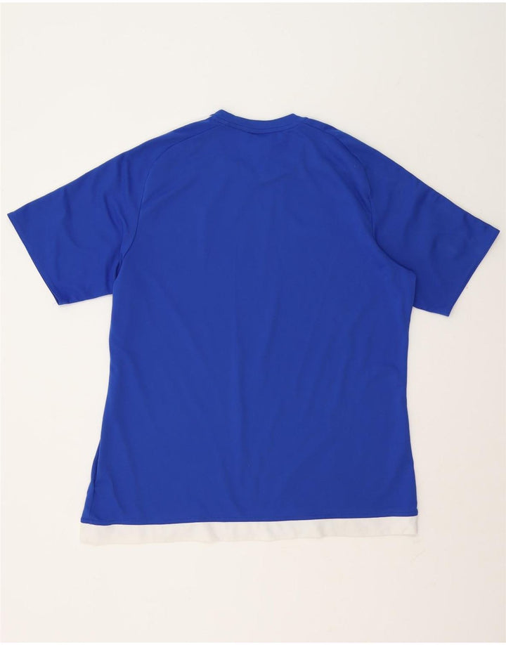 Adidas Climalite T-Shirt Top XL Bleu Colorblock Polyester