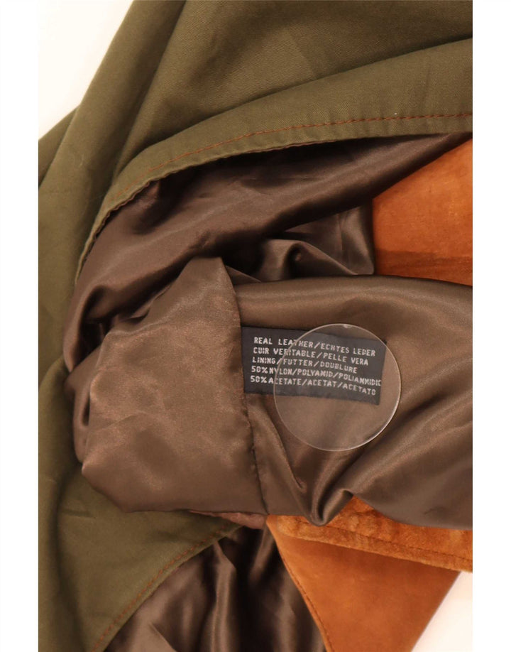 Blackthorn Gilet en daim pour homme en cuir marron moyen
