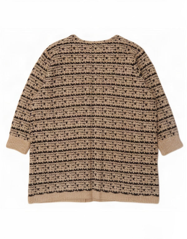Joe Browns Pull cardigan ouvert long pour femme UK 32/34 5XL Beige rayé