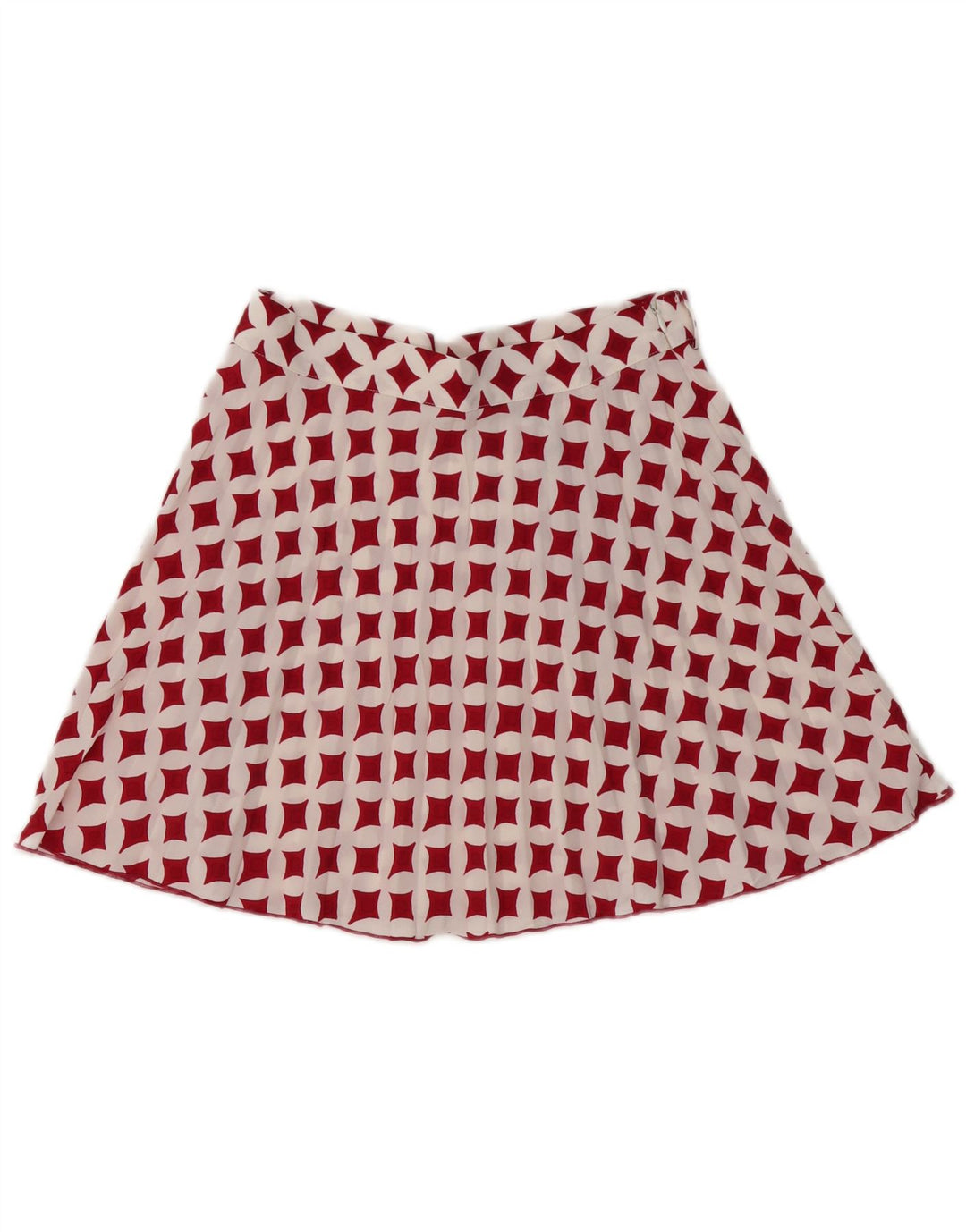 Zara Femme Mini Jupe Medium W28 Blanc Géométrique