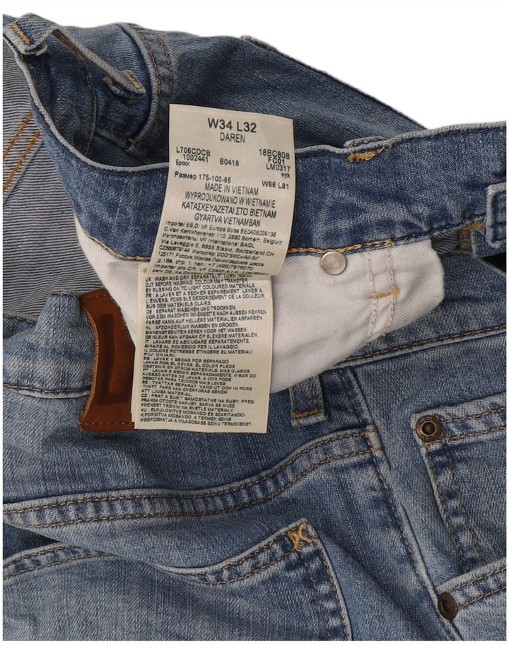 Lee Jean Droit Daren Homme W34 L32 Bleu Coton