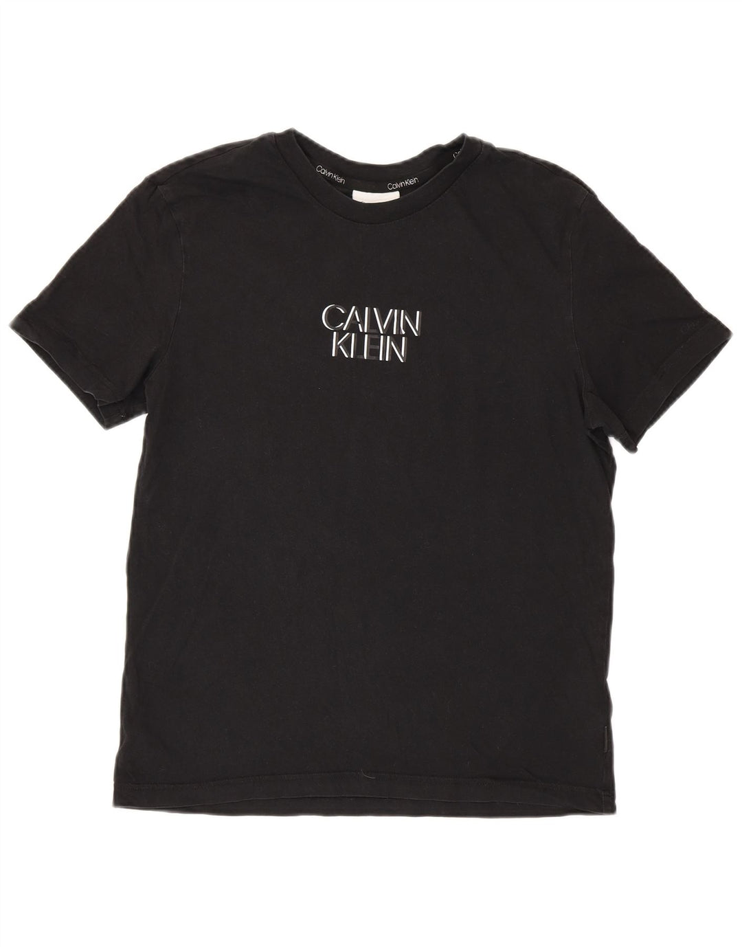 Calvin Klein T-Shirt Graphique Homme Noir Moyen Coton