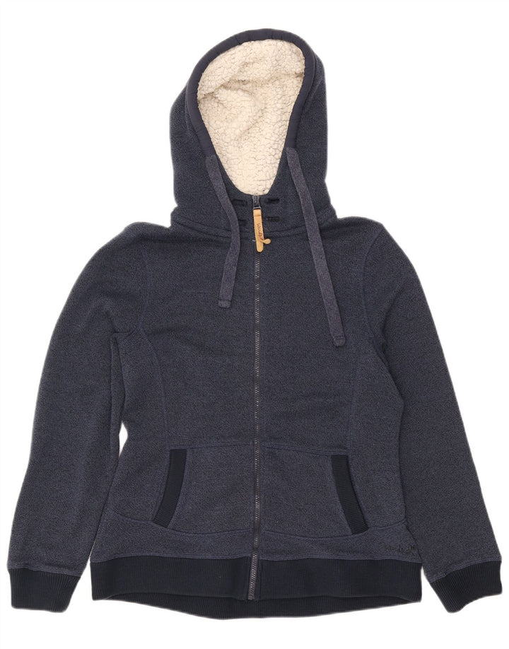 Weird Fish Pull à capuche zippé pour femme UK 14 Grand Bleu Marine Polyester