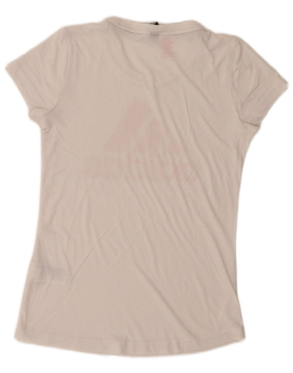 Adidas T-Shirt Graphique Fille 14-15 ans Blanc Polyester