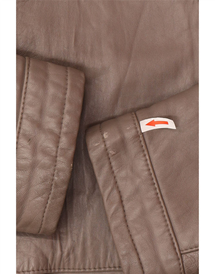 veste en cuir homme vintage UK 40 Grand Marron