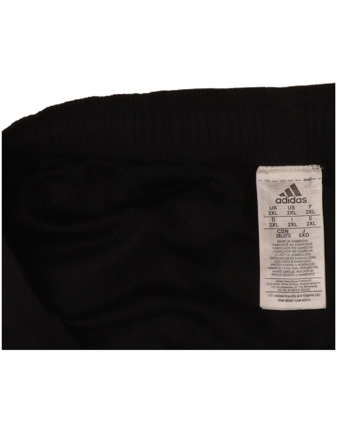 Adidas Short de sport pour homme 2XL en nylon noir