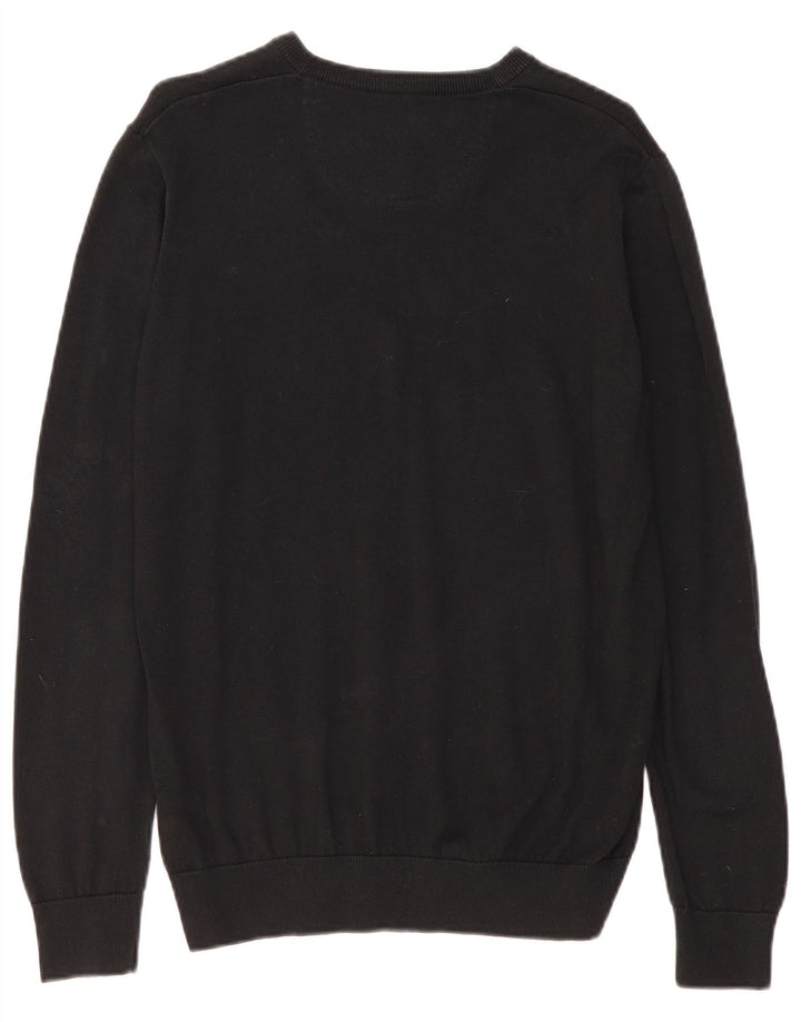 Lacoste Homme Col V Pull Pull Taille 5 Grand Coton Noir