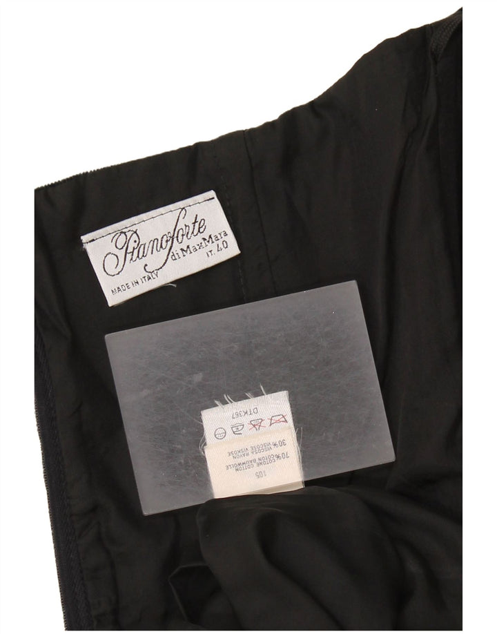 MAX MARA Robe bustier en velours Pianoforte pour femme IT 40 Small Noir Coton