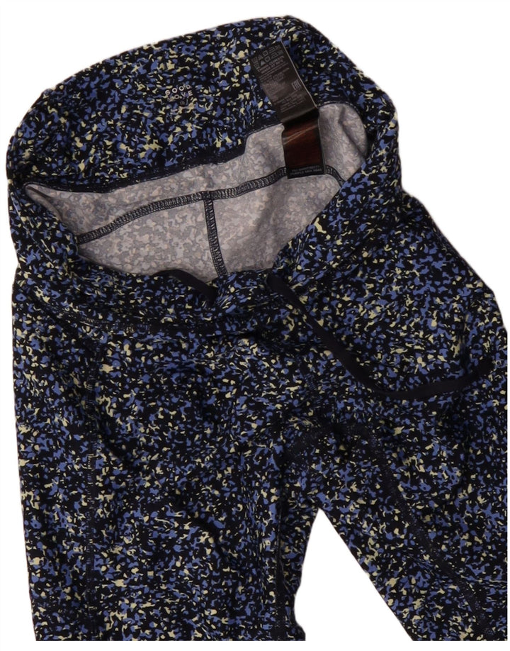 Marks & Spencer Leggings Femme UK 10 Petit Bleu Moucheté Polyester