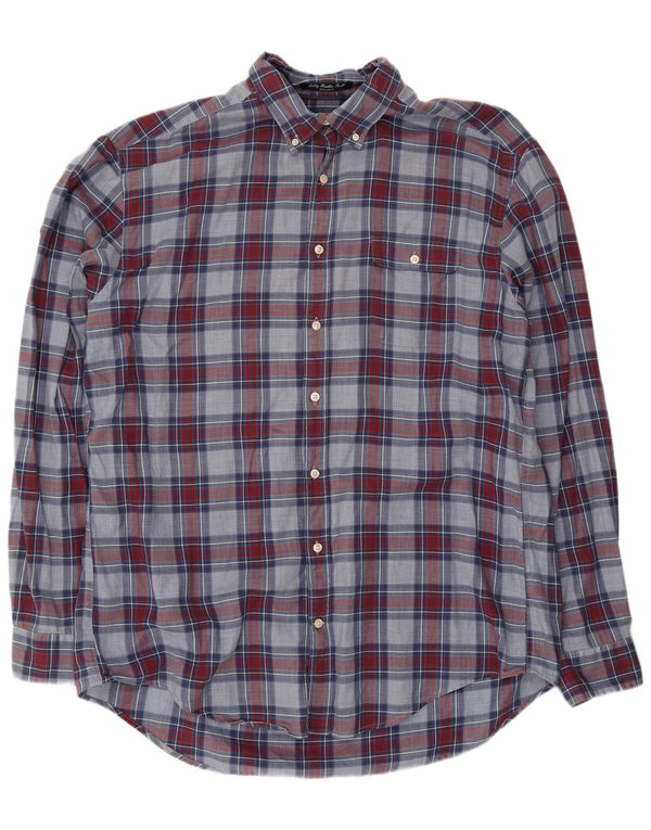 Gant Chemise Homme XL Bleu Marine Carreaux Coton