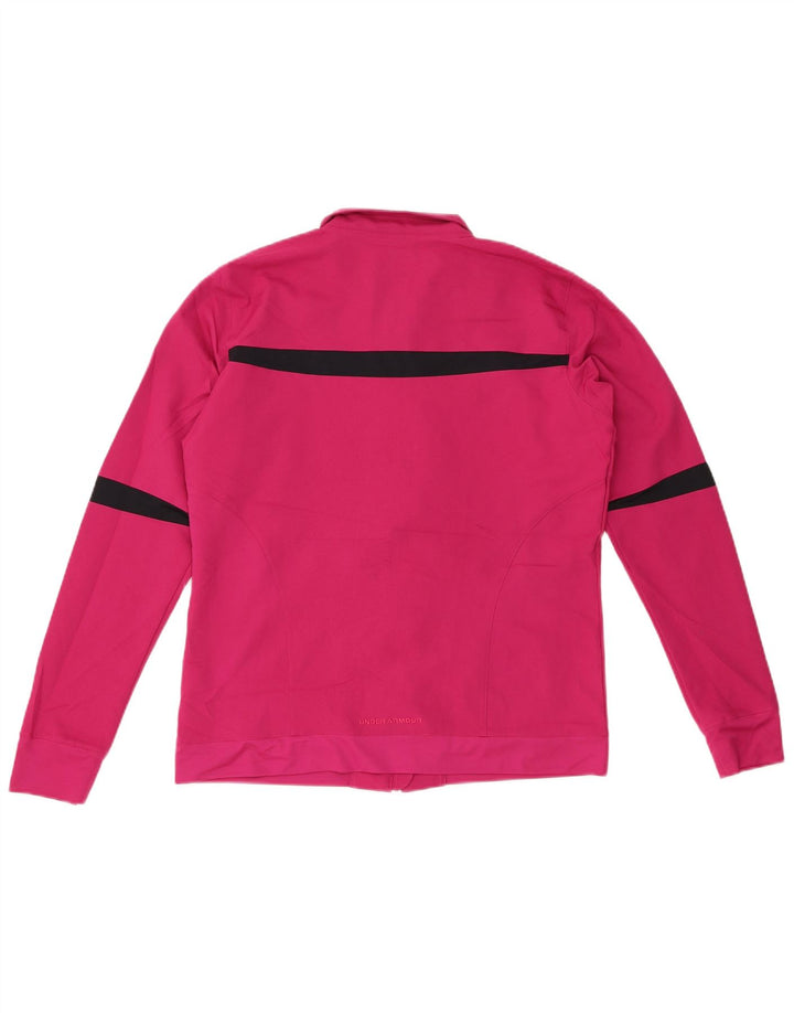 UNDER ARMOUR Veste de survêtement pour femme UK 14 Rose moyen Colourblock