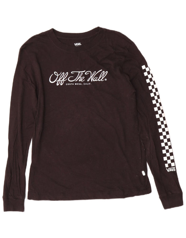 VANS Haut graphique à manches longues pour femme UK 10 Small Noir