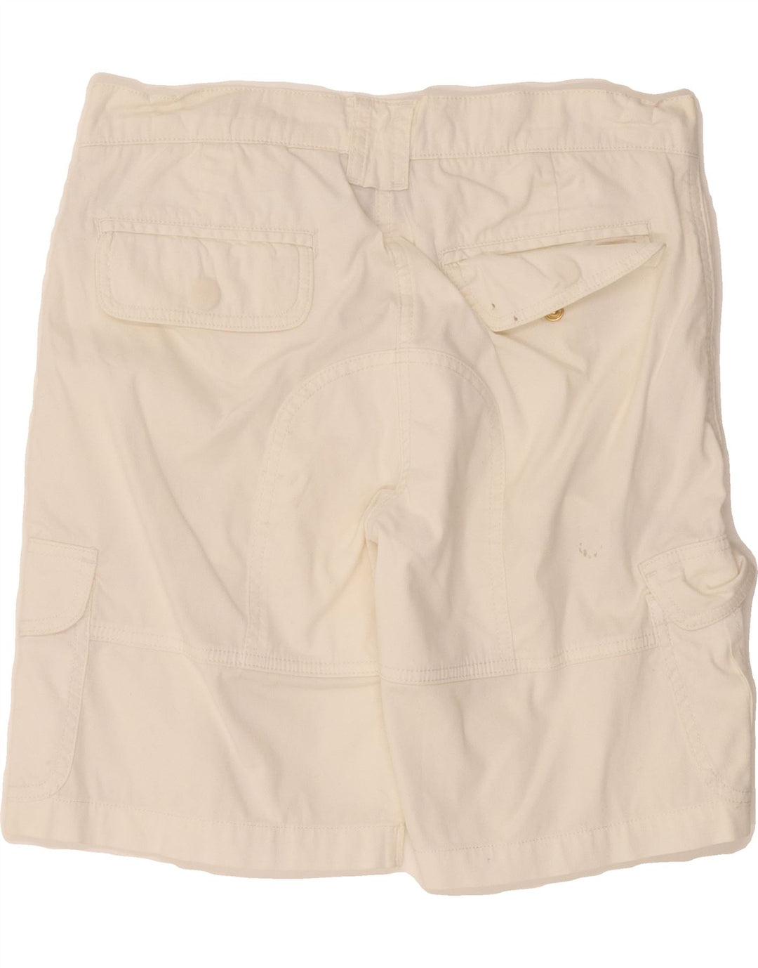 SLAM Womens Cargo Shorts IT 40 Small W30  White Cotton Vintage Slam and Second-Hand Slam from Messina Hembry 