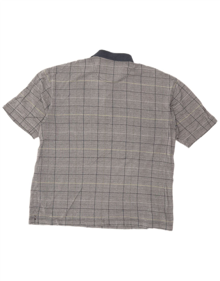 Dockers Polo Rugby Homme Grand Carreau Bleu Coton