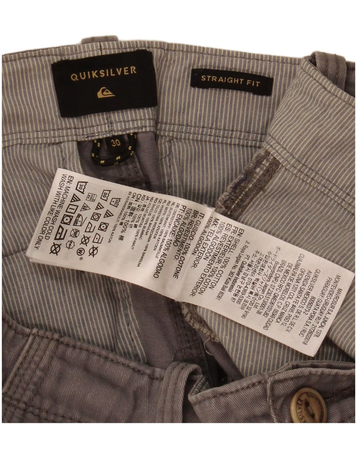 Quiksilver Short cargo homme coupe droite W30 coton gris moyen