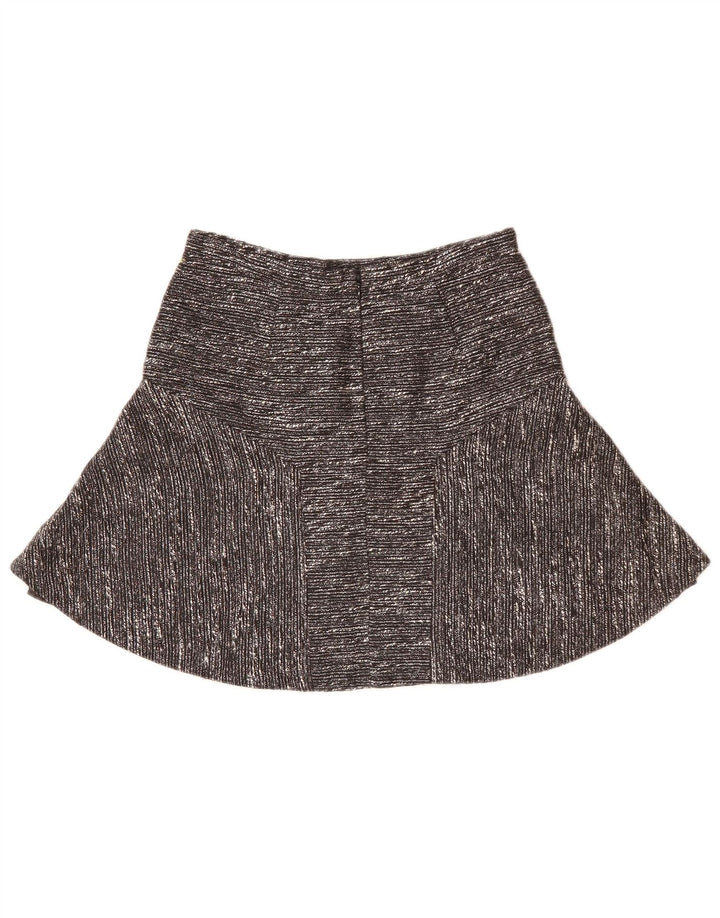 J. CREW Jupe trapèze pour femme US 0 XS W28 Polyester moucheté noir