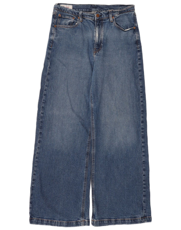Gap Womens Stride High Rise Wide Leg Jeans US 10 Large W30 L31 Bleu Coton