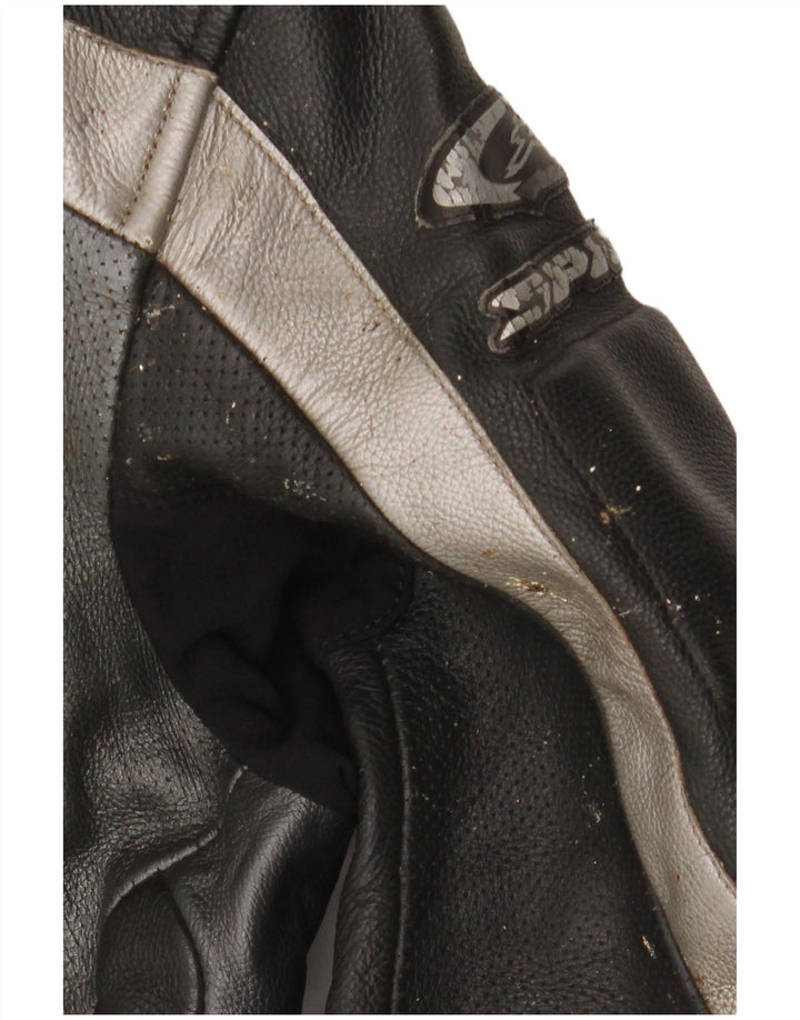 Spidi Ensemble moto graphique 2 pièces pour homme Taille 48 Cuir noir moyen