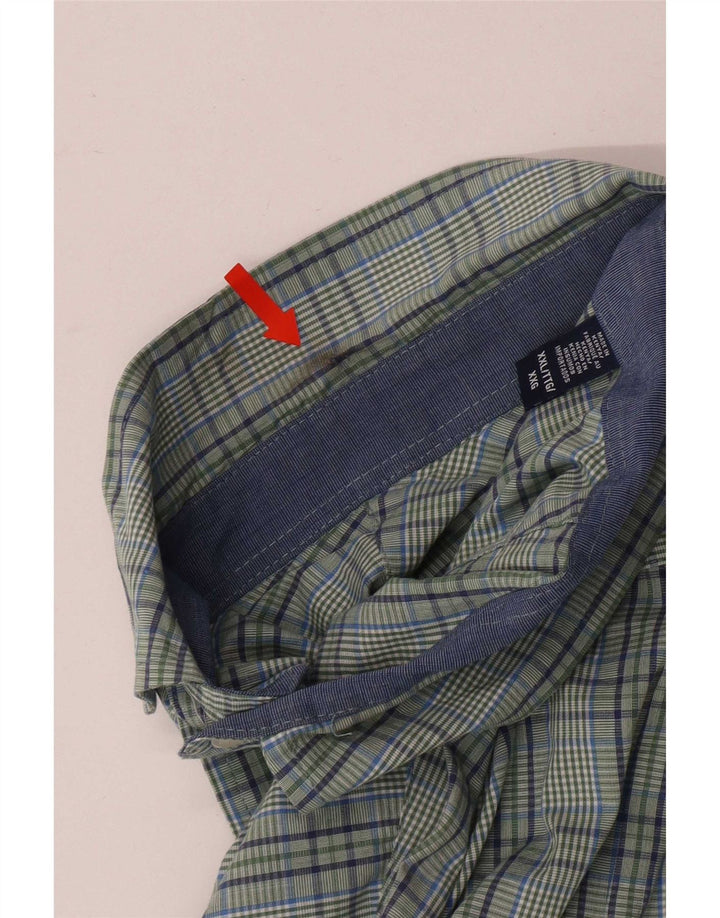 Izod Chemise coupe régulière pour homme 2XL en coton à carreaux vert