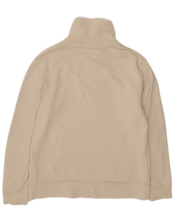 Zara Sweat-shirt à col zippé pour homme en coton beige moyen