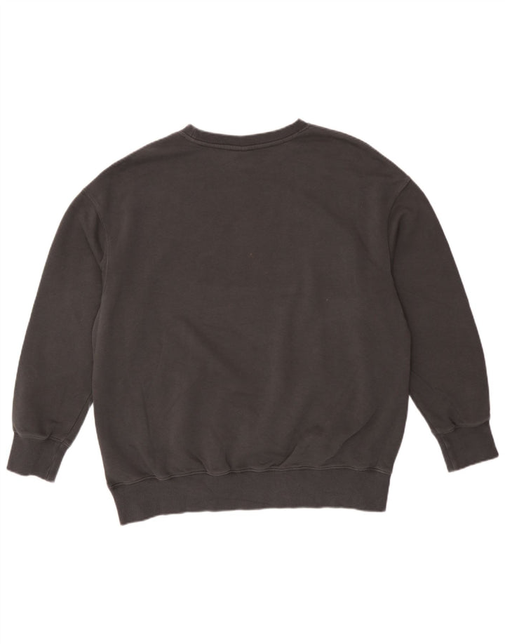 Nike Sweat-shirt surdimensionné graphique pour femme UK 14 Gris moyen en coton