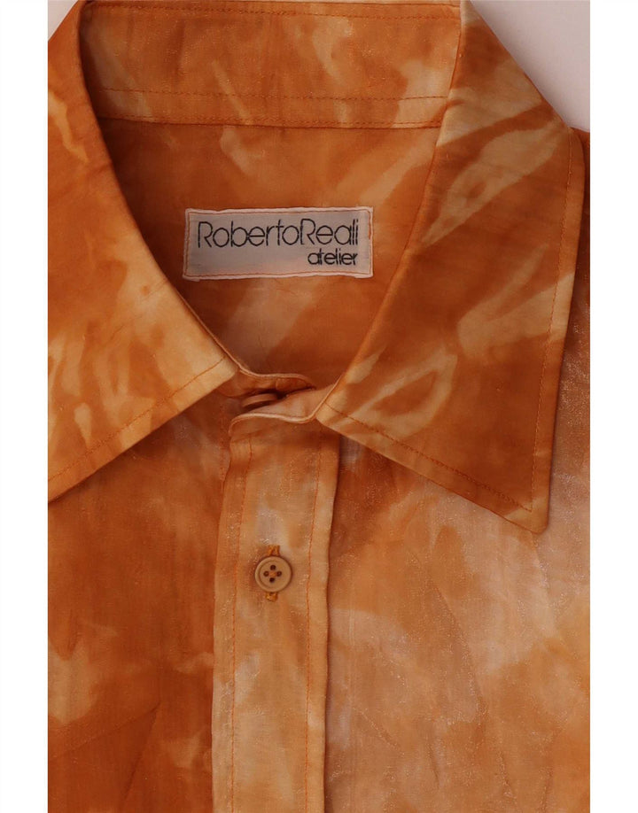 Chemise femme vintage Medium Orange Tie Dye