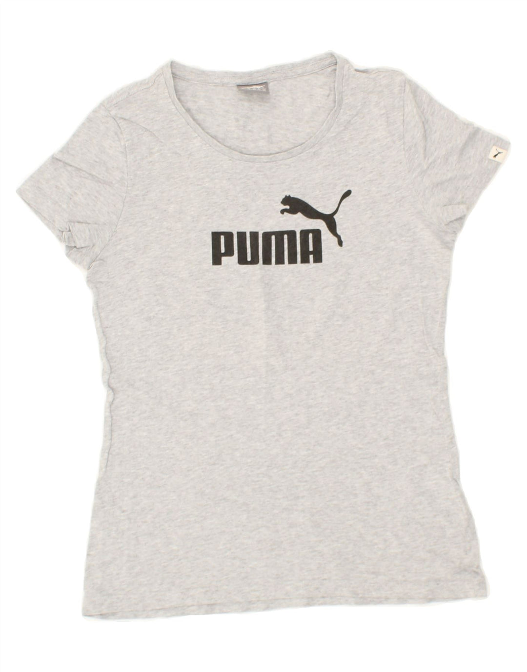 PUMA Womens Graphic T-Shirt Top UK 12 Medium  Grey Cotton Vintage Puma and Second-Hand Puma from Messina Hembry 