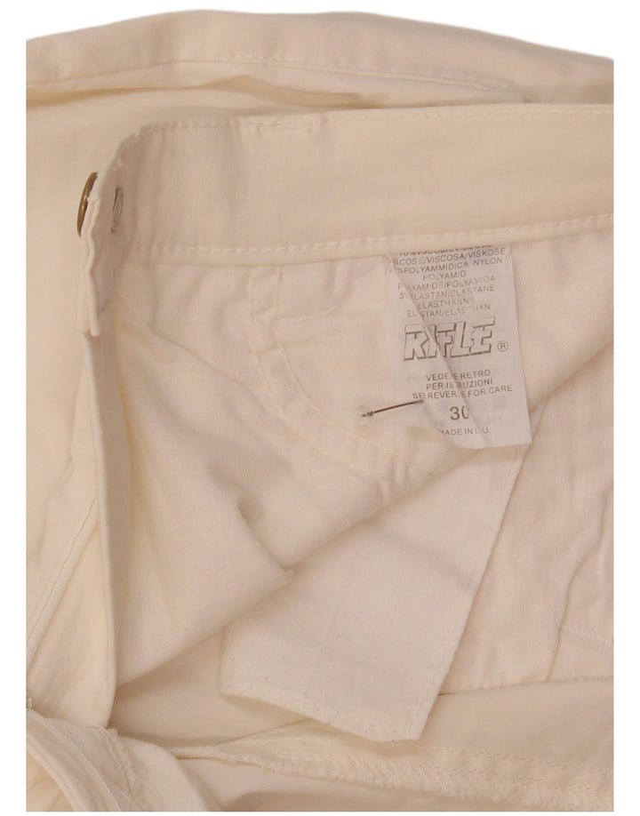 Pantalon Capri Droit Femme Rifle W30 L20 Blanc Polyamide