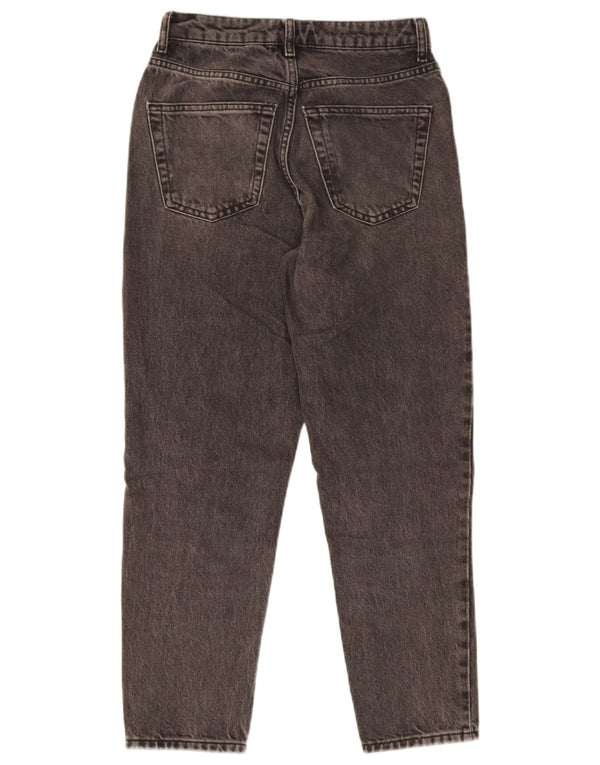 Topshop Womens Mom Tapered Jeans W26 L30 Grey Cotton