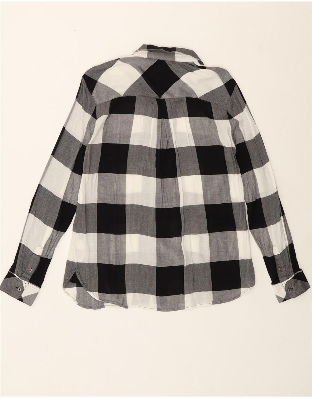 Tommy Hilfiger Chemise coupe régulière pour femme US 8 Medium Black Check Viscose