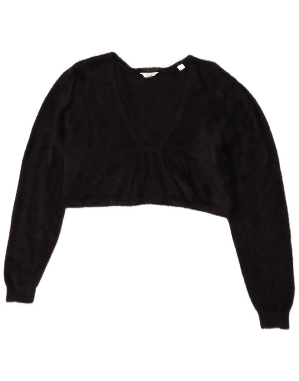 Jack Wills Boléro pour femme UK 12 en coton noir moyen