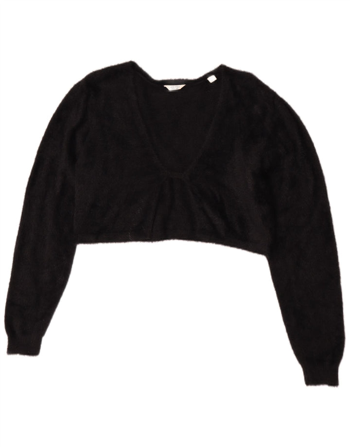 Jack Wills Boléro pour femme UK 12 en coton noir moyen