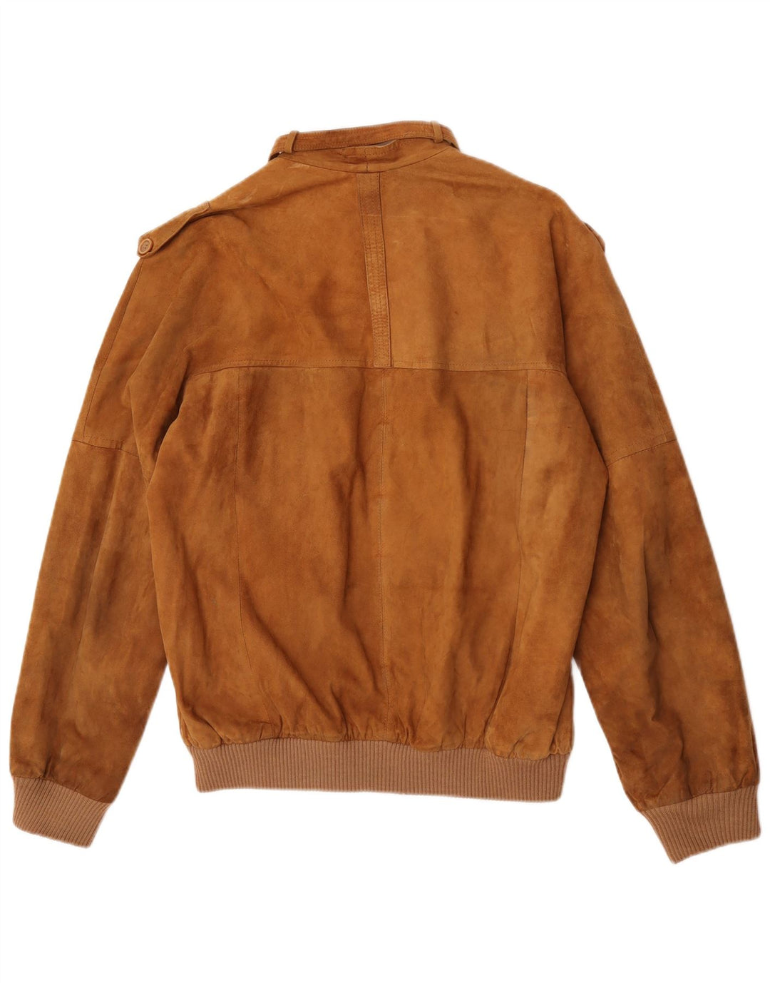 vintage Mens Suede Bomber Jacket IT 50 Grand Cuir Beige
